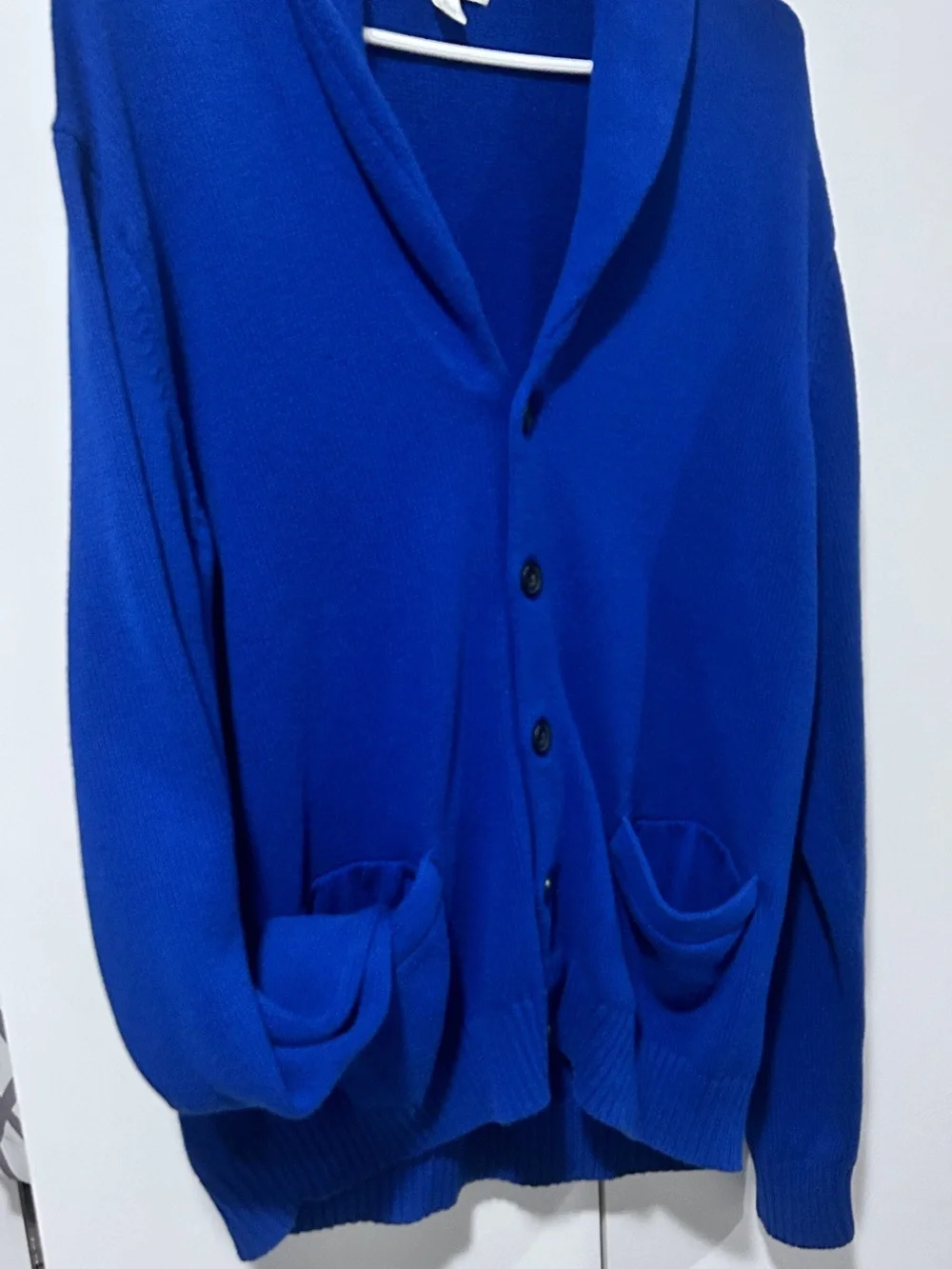 Goodthreads Cobalt Blue Shawl-Collar Button Cardigan